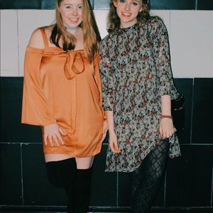 Off the Shoulder Dress with Halter Tie